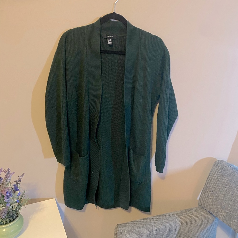 Forest Green Forever 21 Cardigan